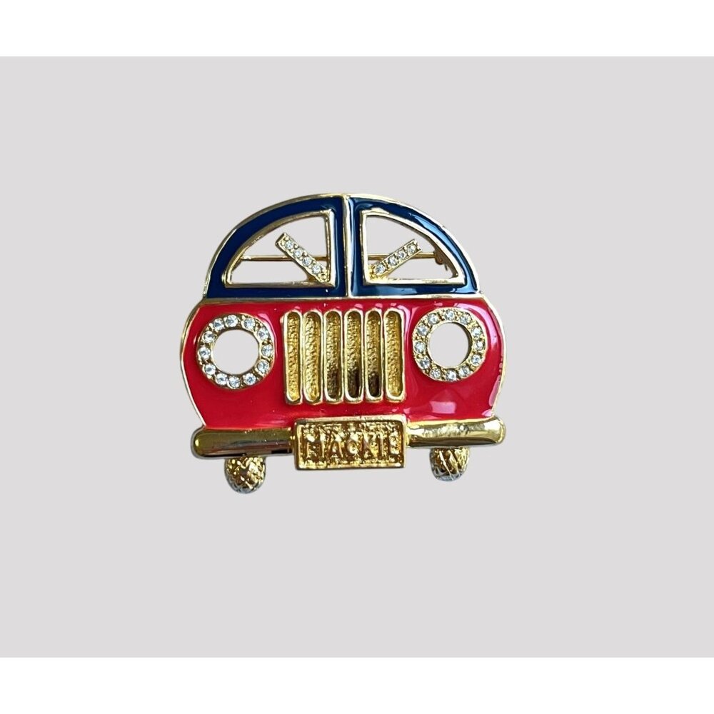 Vintage Bob Mackie Signed‎ Classic Car Brooch Pin Scarf Clip Retired Collectible